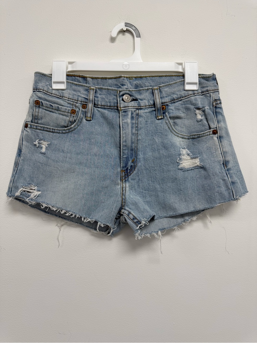 Levi's 527 Light Blue Denim Shorts